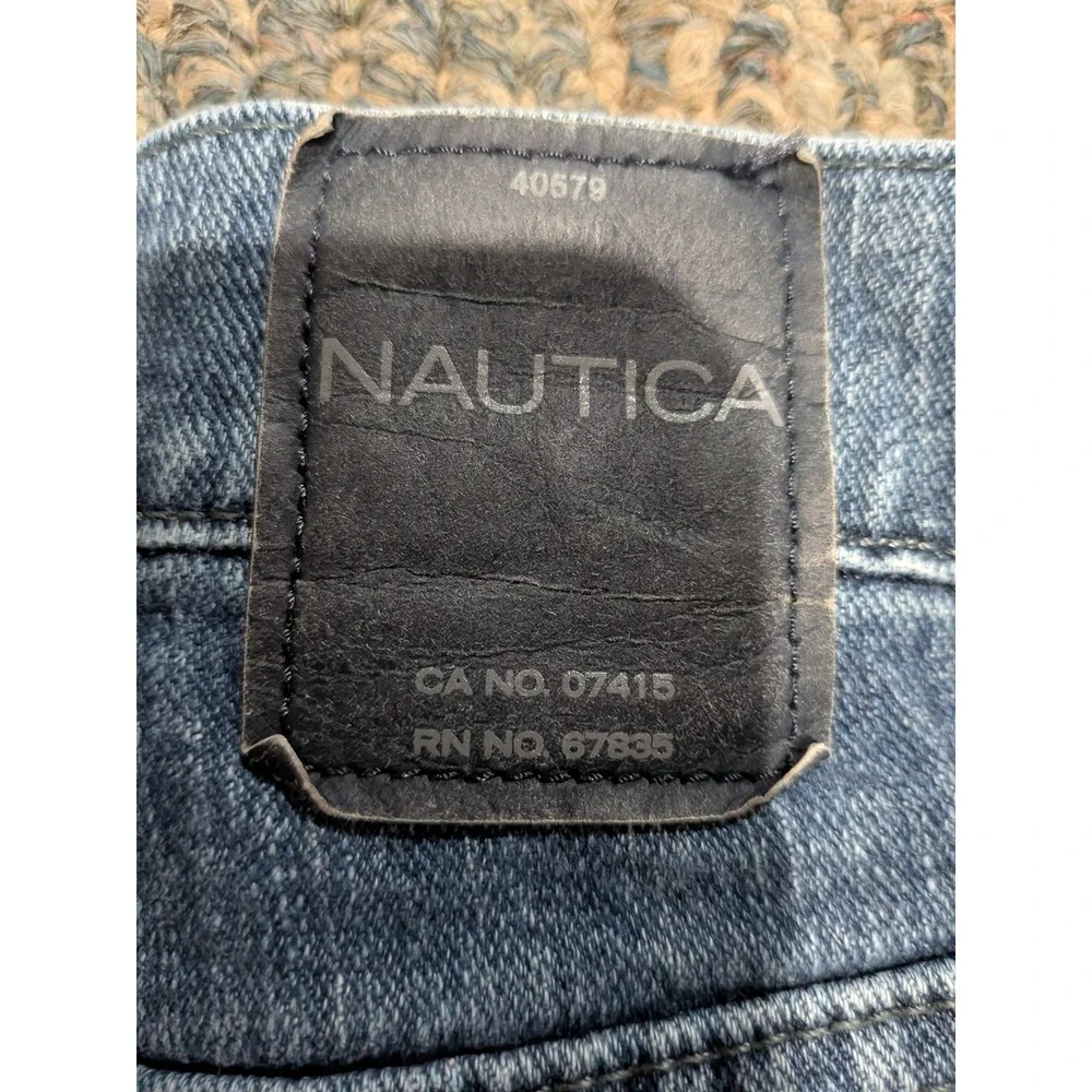 Nautica Relaxed Fit Stretch Jeans Mens 33x32 Medium Wash Blue Denim TZS-N764-029